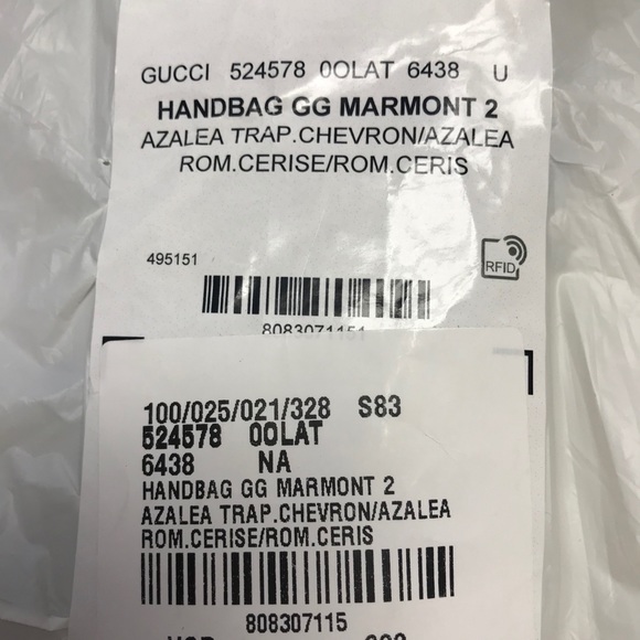 Gucci Red Quilted Medium Marmont Tote 524578 Bag - Picture 15 of 16